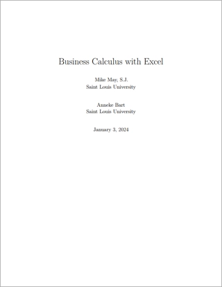 Business Calculus with Excel